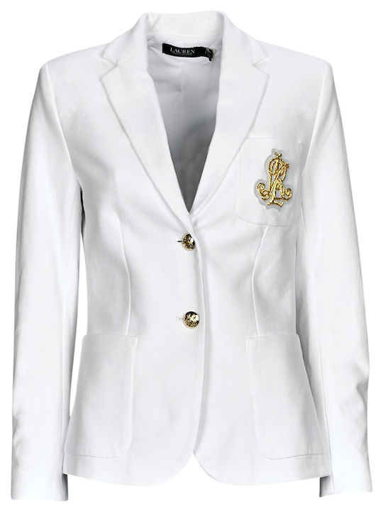 Ralph Lauren Women's Waisted Blazer White