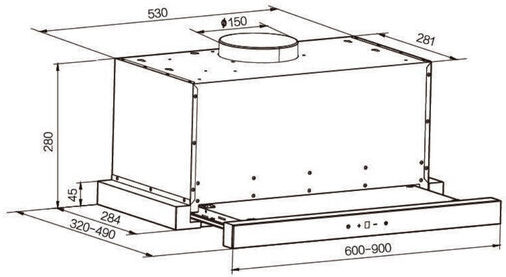 Singer Telescopic 601A 21 Συρόμενος Απορροφητήρας 60cm Inox