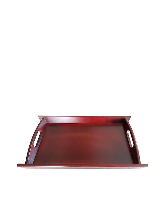 Karvounis Wooden Rectangular Bed Tray with Handles in Brown Color 54x32x25cm TR2741K 1pcs