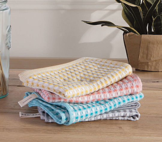 Nef-Nef Homeware Main Ποτηρόπανο από 100% Βαμβάκι Petrol 45x68cm