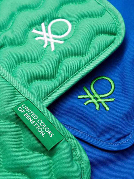 Benetton Ποδιά Κουζίνας με Πιάστρα Μπλε 85x75cm S5002247 3τμχ