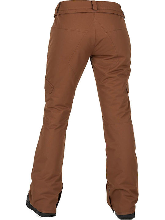 Volcom Bridger H12552001-COP Γυναικείο Παντελόνι Σκι & Snowboard Καφέ