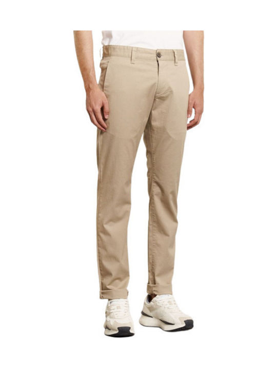 Men's Jeans Pants Elastic with Regular Straight Fit Beige