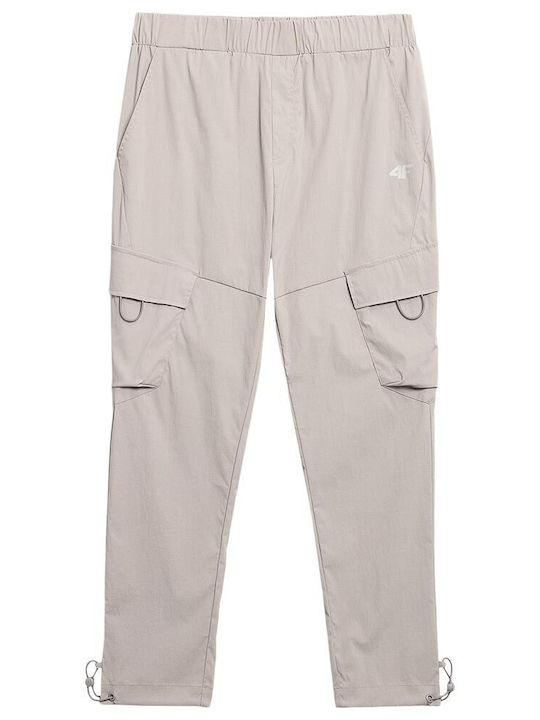 4F Men's Trousers Cargo Elastic Beige