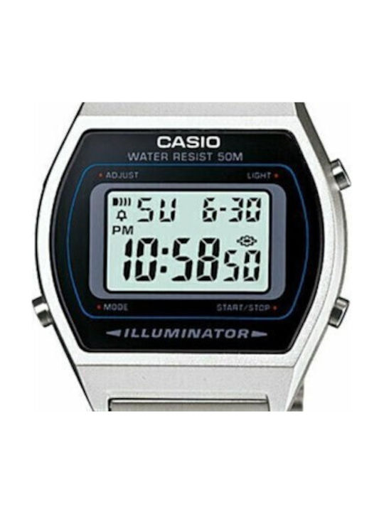 Casio Vintage Edgy Digital Men's Watch 35mm Battery with Silver Metal Bracelet