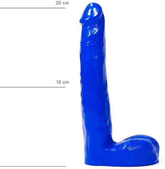 All Black All Blue Luis Ρεαλιστικό Dildo με Όρχεις Μπλε 21cm