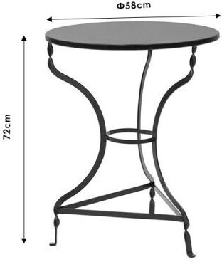 Metal Masa pentru spații exterioare mici Noah Verde 58x58x72buc