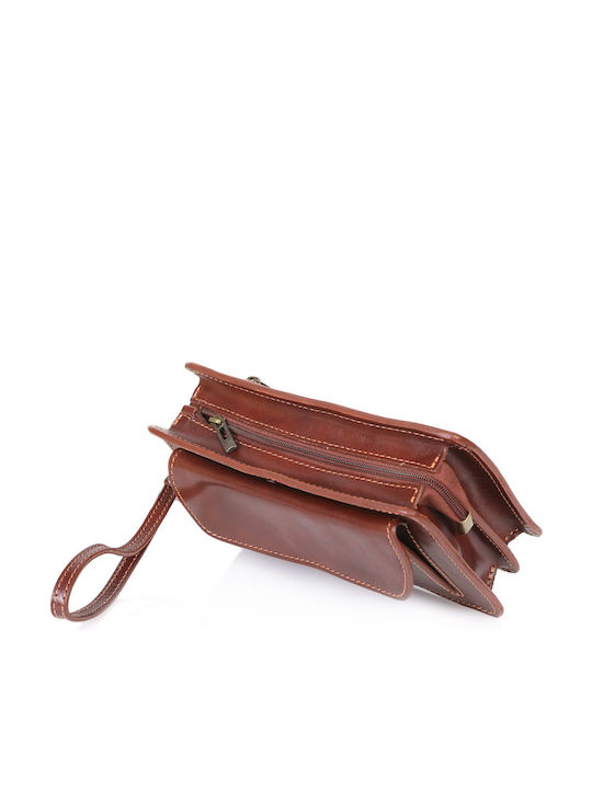 100B Leather Men's Bag Handbag Tabac Brown
