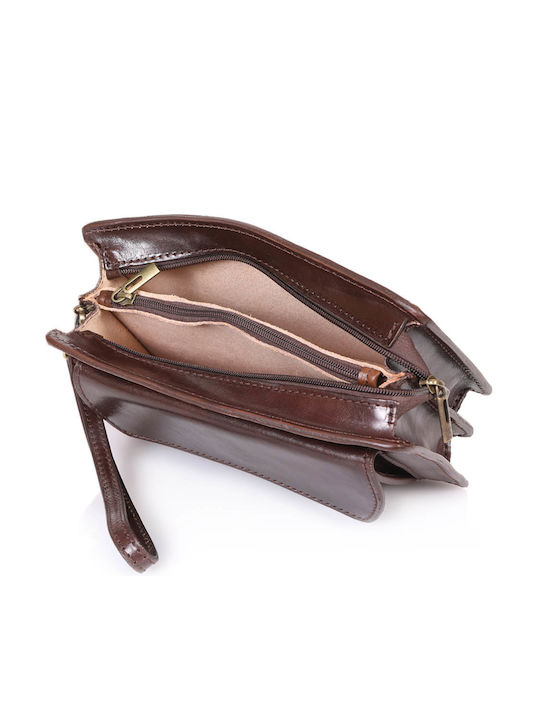 100B Leather Men's Bag Handbag Tabac Brown