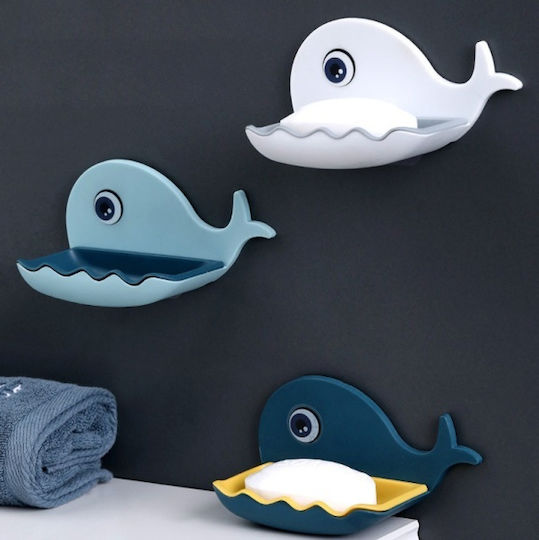 Wall-mounted Soap Dish Plastic Blue