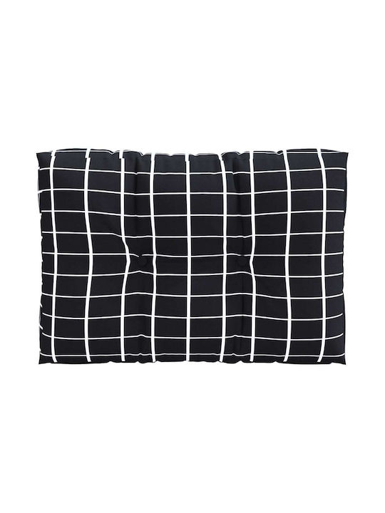 vidaXL Gartenstuhlkissen mit Rückenlehne Schwarz 2Stück 60x60cm