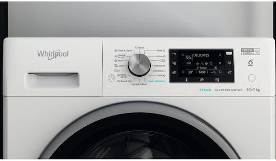 Whirlpool FFWDD 107426 BSV EE Waschtrockner 10kg/7kg Dampf 1400 Umdrehungen