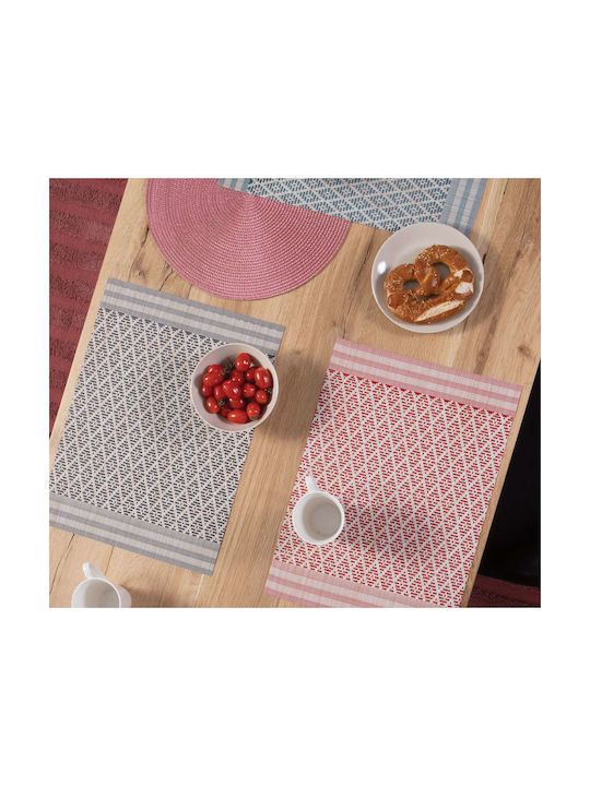Nef-Nef Homeware Fabric Placemats Palacio Orange 45x33cm 2pcs