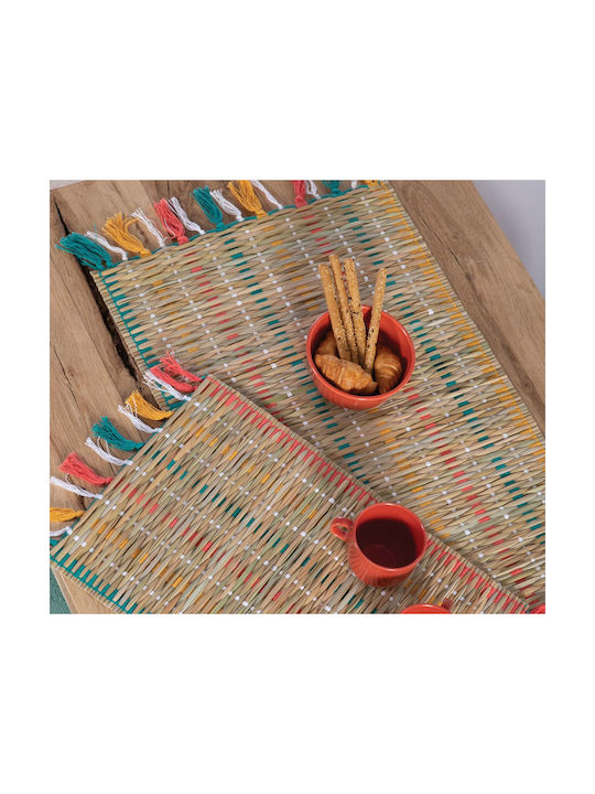 Nef-Nef Homeware Straw Platzdeckchen Korbweide Mehrfarbig 48x33cm 030118 1Stück