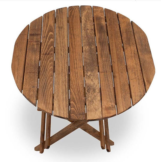 Wooden Masa auxiliară pentru spații exterioare mici Pliabil Queen 60x60x75buc