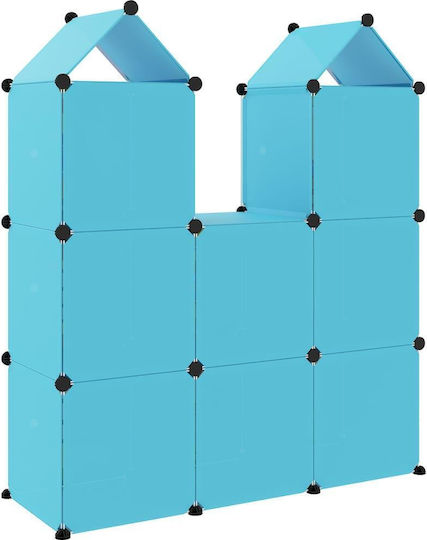 vidaXL Σύστημα Αποθήκευσης Παιχνιδιών Μπλε 109.5x36.5x127cm 8τμχ