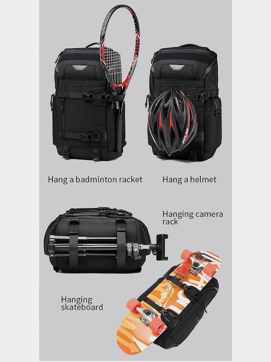 Ozuko 9617 Wasserdichte Rucksack für Laptop 15.6" in Schwarz Farbe