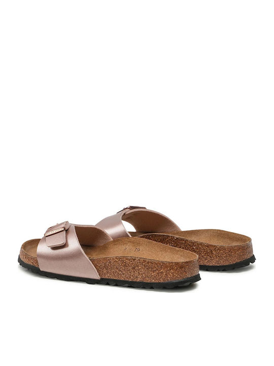 Madrid Damen Anatomisch Flache Sandalen Kupfer Schmale Passform