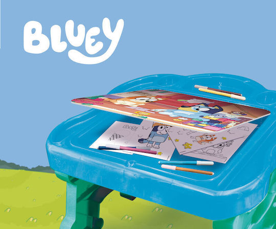 Bluey Παιδικό Θρανίο για Ζωγραφική από Πλαστικό Μπλε Lisciani Giochi