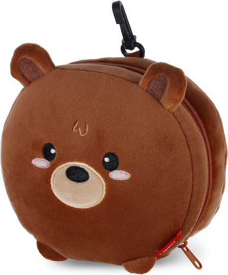 Legami Milano My Travel Buddy Travel Set Pillow and Mask for Kids 16x16cm Brown