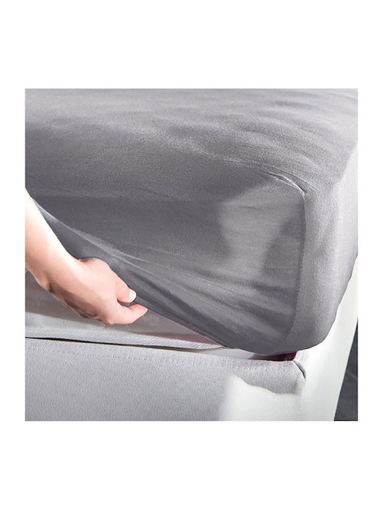 La Luna Sheet Semi Double with Elastic 120x200+30cm. Jersey Grey Gray