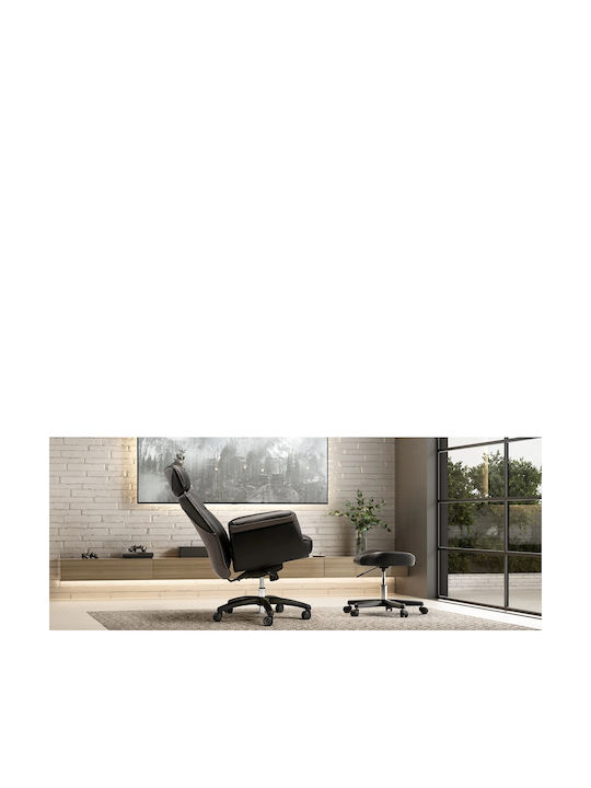 Reclining Office Chair with Fixed Arms Black Eureka Ergonomic