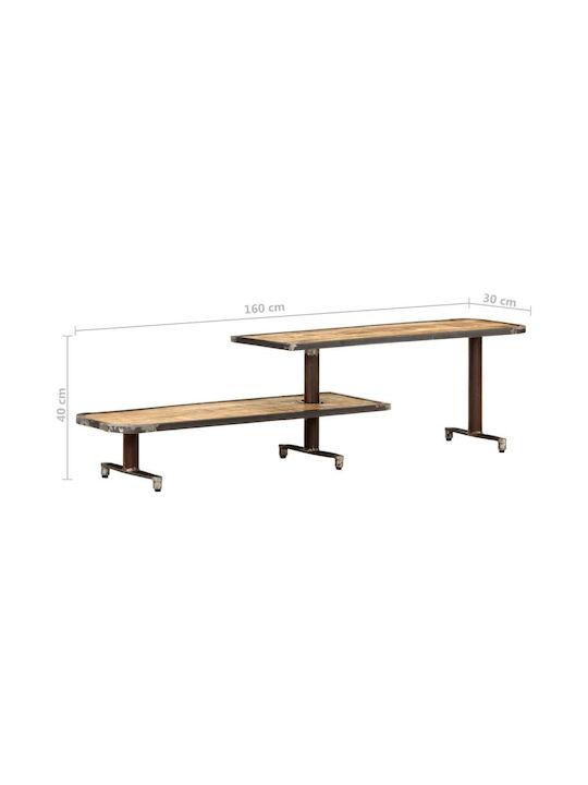 TV Stand from Solid Wood Beige L160xW30xH40cm