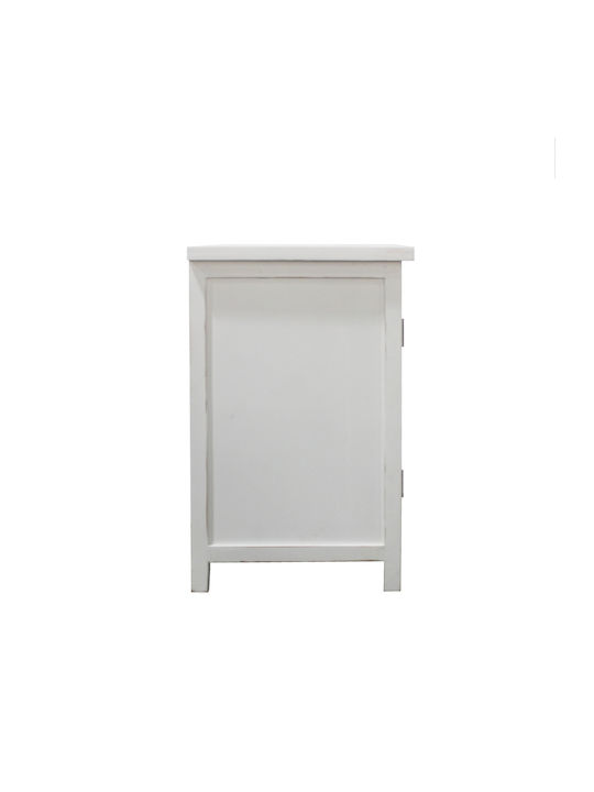 Nachttisch Exotic Holz White Antique White 43x37.5x61cm