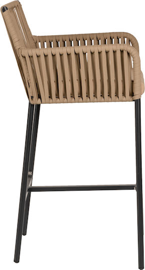 Σκαμπό Μπαρ Rattan Kintampo Μπεζ/Μαύρο 55x58x108cm Σκαμπό Μπαρ Rattan Kintampo Μπεζ/Μαύρο 55x58x108cm