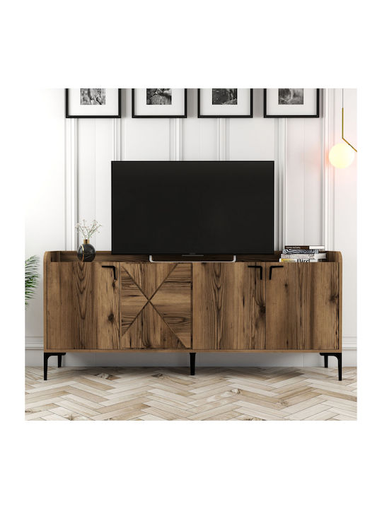 Μπουφές Venedik Ξύλινος Καρυδί 180x35x78cm