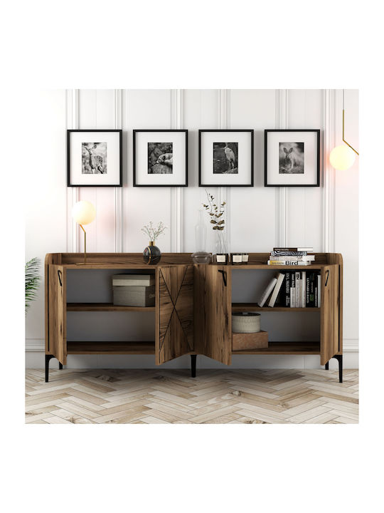 Μπουφές Venedik Ξύλινος Καρυδί 180x35x78cm