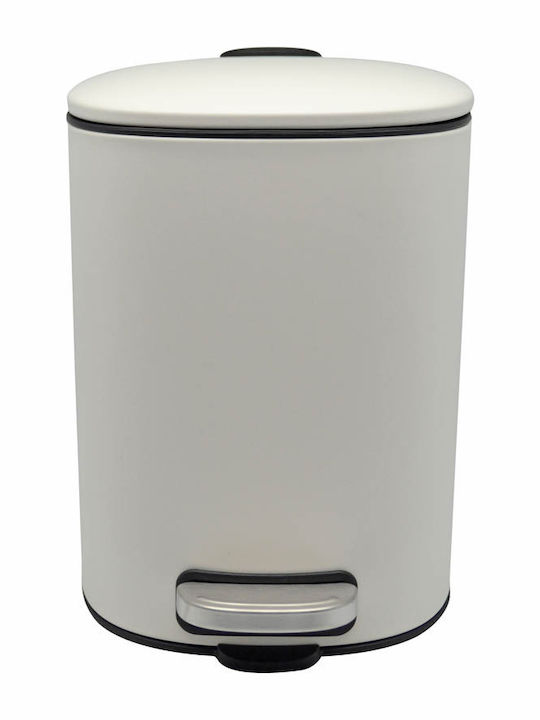 Ankor Inox Toilet Bin with Soft Close Lid 5lt White