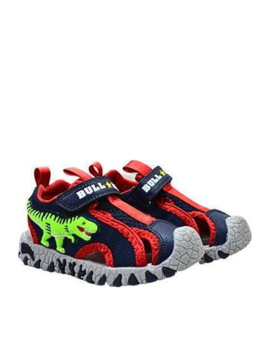 Shoe Sandals Dinosauro with Velcro & Lights Red