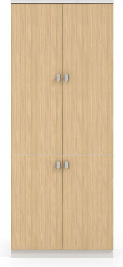 Ξύλινη Ντουλάπα Γραφείου Thesis Φυσικό 80x40x200cm Ξύλινη Ντουλάπα Γραφείου Thesis Φυσικό 80x40x200cm