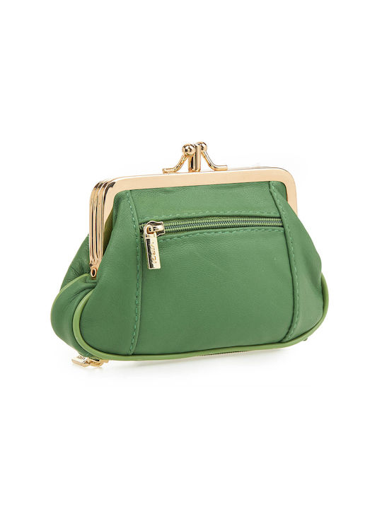 Verde Small PU Leather Coins Wallet Green 13x2x8cm