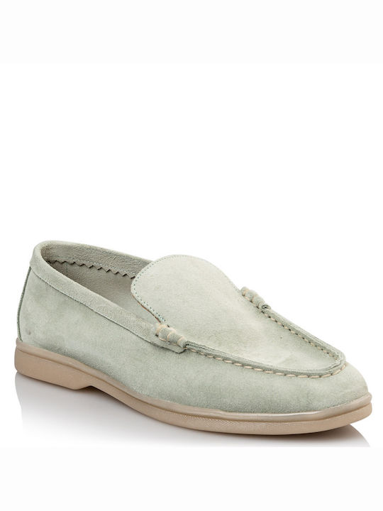 Envie Shoes Women's Leather Loafers Green
