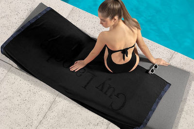 Guy Laroche Snap Beach Towel Black 180x90cm