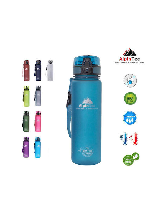 AlpinPro Alpin Tec Wasserflasche Kunststoff 500ml Blau