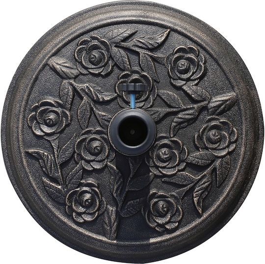 Outsunny Umbrella Stand made of Metal Black Velvet-Black Metal 45.5x45.5x31.5cm