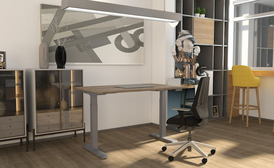 ErgoAction Action Desk Compact Klappbar Schreibtischbasis Elektrisch aus Metall in Gray Farbe 70x60x69cm
