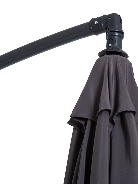Hanging Circular Metal Parasol Grey Φ3xH2.5m
