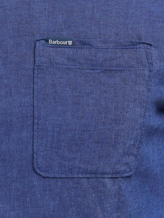 Nelson Long-sleeved Linen Shirt Navy Blue