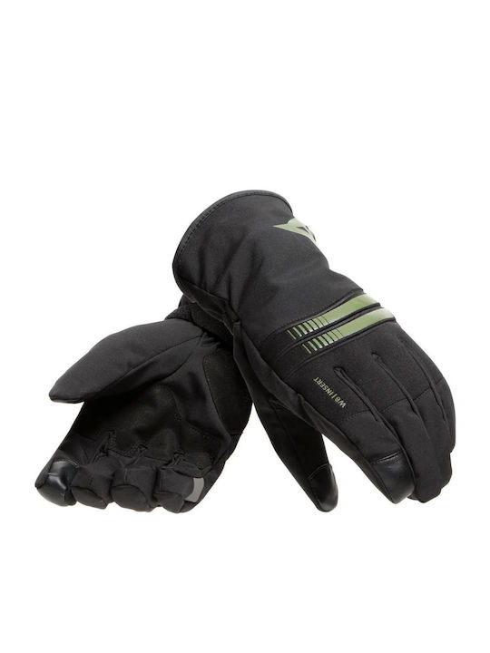 Dainese Plaza 3 Lady D-DRY Winter Women's Motorcycle Gloves Waterproof Black/Green