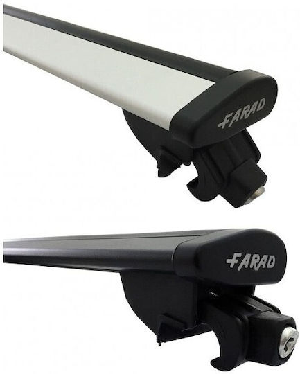 Farad Aluminum Car Roof Bars for Seat Ateca and Exeo 5D Set with Roof Rack Legs and Lock Silver