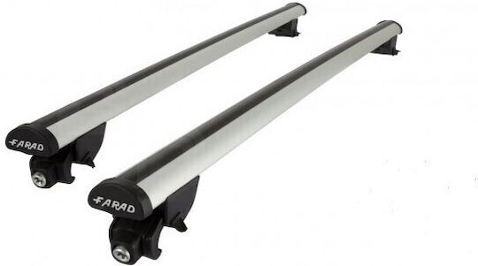 Farad Aluminum Car Roof Bars for Seat Exeo 4D 2009-2013 Set with Roof Rack Legs and Lock Silver