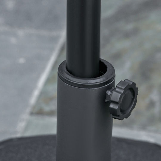 Outsunny Umbrella Stand made of Plastic in Black Color 55x55cm