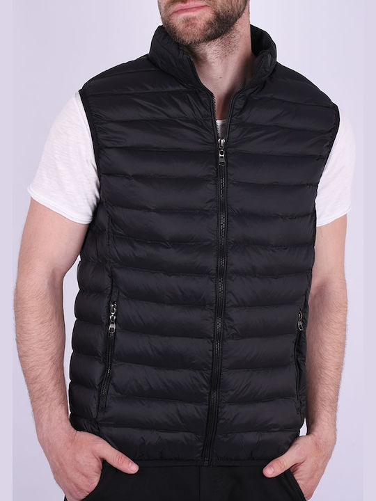 Palablu Men's Sleeveless Puffer Jacket Black