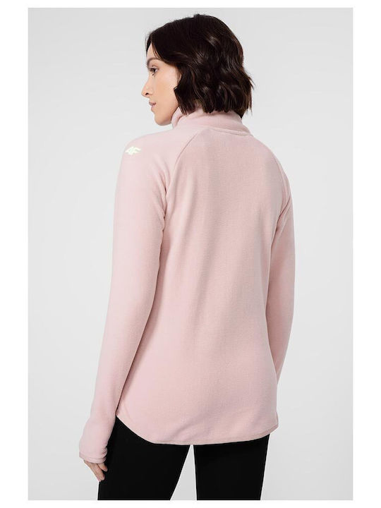 4F Women's Cardigan with Zipper Pink