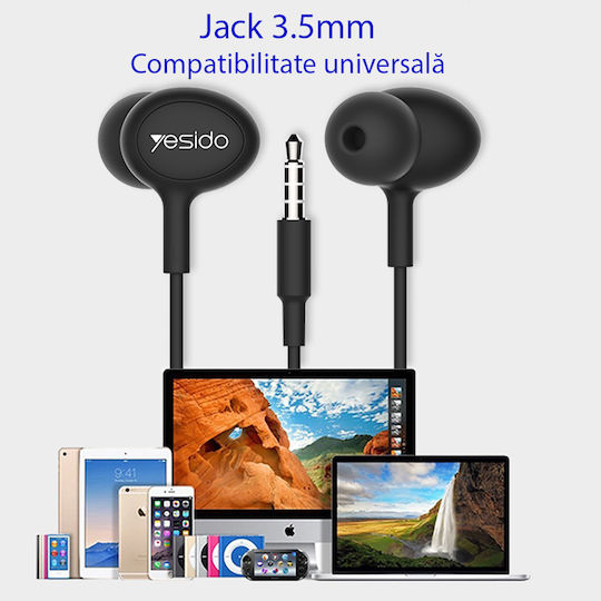 Yesido YH-13 În ureche Handsfree cu Mufă 3.5mm Negru