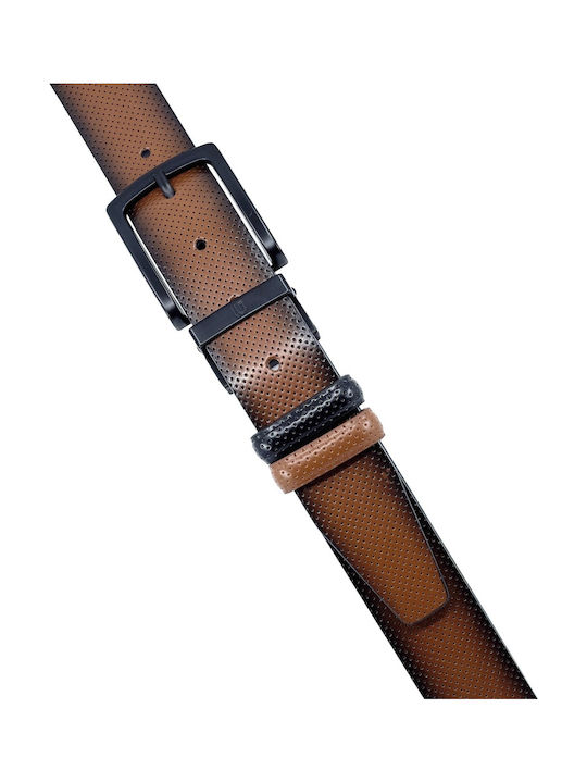 Men's Belt Leather Double Sided Black / Tan
